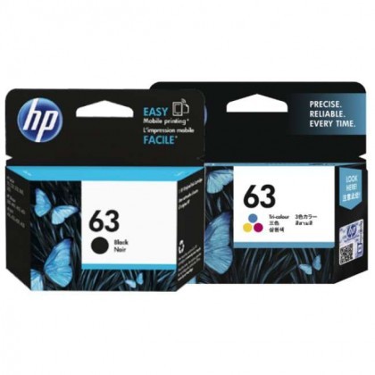 HP Original 63 Black & Tricolor Ink Cartridge Set